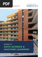 Mtech in Data Science and Machine Learning