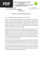 BSN III-b - Dulay, Lydan Holt, A. - Activity #2.6-Critical Analysis On House Bill No. 6631