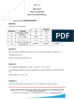 Sujet Du Bepc Blanc 2020 Epreuve de Mathemariques