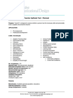 Teacher Aptitude Test - Revised