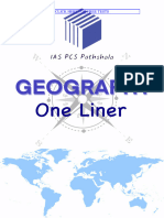 Geography One Liner Ias Pcs Pathshala