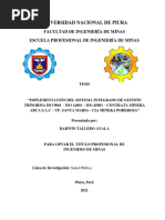 IMIN-TAL-AYA-2022 Compañia Minera Donde Implementan Las 3 ISOS - Caso de Estudio