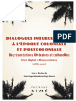 Dialogues Interculturels À L'époque Coloniale Et Postcoloniale. Représentations Littéraires Et Culturelles. Orient, Maghreb Et Afrique Occidentale (De 1830 À Nos Jours) - 2019