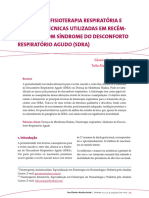 Atuação Da Fisioterapia Respiratória E Principais Técnicas Utilizadas em Recém-Nascidos Com Síndrome Do Desconforto Respiratório Agudo (Sdra)