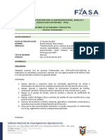 Informe Producto 1. Trabajo en Campo