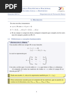 Resumen Álgebra Lineal 2019A EPN