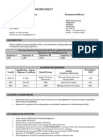 Resume Format-UG Courses 2