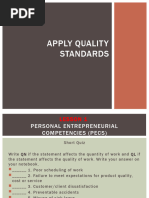 Apply Quality Standards