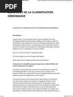 Les Étapes de La Classification Démoniaque