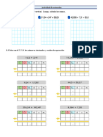 Ficha de Adicion en Decimales