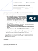 Acta de Compromiso para Padres de Familia