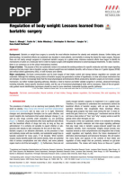 Regulation of Body Weight Lessons Learned From