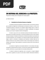 En Defensa Del Derecho A La Protesta