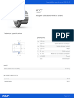 Adapter Sleeves For Metric Shafts: Dimensions