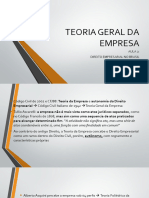 Direito Empresarial - Teoria Geral Da Empresa - Aula 2