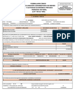 Formulario Único Declaración Juramentada de Bienes Y Actividad Económica Privada Persona Natural (LEY 190 de 1995)