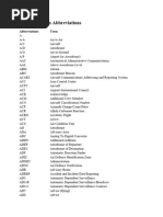 List of Aviation Abbreviations