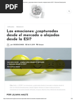 Las Emociones - ¿Capturadas Desde El Mercado o Alojadas Desde La ESI - Ediciones Deceducando