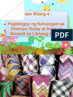 ART Aralin 4 Pagbibigay NG Kahulugan Sa Disenyo, Kulay, at Ayos A Paglalala