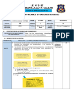 SESIÓN 4 TUTORIA Identificamos Situaciones de Riesgo