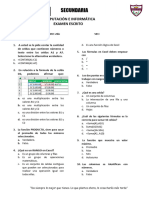 Examen de Excel - Segundo Tercero