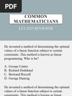 Common Mathematicians