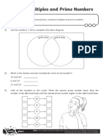 PlanIt Y6 ASMD Multiples and Prime Numbers Differenatiated Home Learning Tasks Lower Ability