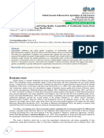 Organoleptic Characteristics and Eating Quality Acceptability of Traditionally Smoke-Dried Freshwater Fishes in Toru-Orua, Bayelsa State