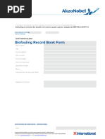 Biofouling Record Book Form