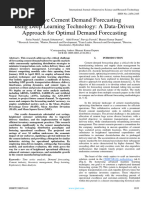 Effective Cement Demand Forecasting Using Deep Learning Technology: A Data-Driven Approach For Optimal Demand Forecasting