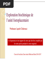 Exploration de L'unité Foetoplacentaire