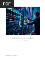 Lab 1 - Cisco Router and Switch Basics