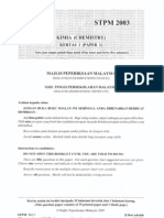 STPM Chemistry 2003 - Paper 1