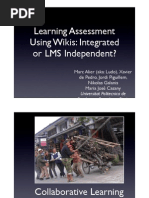 Learning Assessment Using Wikis: Integrated or LMS Independent?