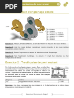 Exercices - Transmission de Mouvement