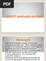 SWOT Analysis On SAP