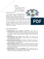 Teoria de La Departamentalizacion