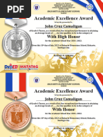 Certificate For Recognition Academic - Subject - Excellence - Guest Speaker