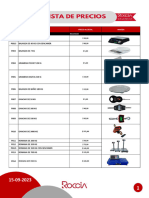 Lista de Precios Roccia Valencia Detal 15-09-2023