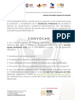 Convocatoria RP Agosto-Diciembre 2023