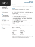 A-Visit-To-The-Dentist Worksheet For English Practice