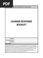 PEAK G PA Learner Response Booklet