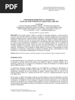 Intensidad Energética y Eficiencia en El Sector de Vivienta en Argentina - 2006-2015