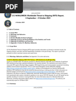 U.S. Navy Office of Naval Intelligence Worldwide Threat To Shipping (WTS) Report, 6 September - 4 October 2023