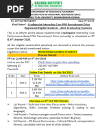 Revised Notice Cradlepoint Recruitment Drive On 5th & 6th Oct'2023