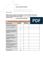 Pauta de Evaluación Imitación Artista