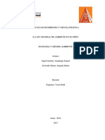 Trabajo de Eco y MedAmb - Ley General Del Ambiente, Legislación Peruana