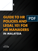 Guide To HR Policies and Legal 101 For HR Managers in M'sia