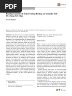 Bearing Capacity of Strip Footings Resting On Granular Soil Overlying Soft Clay