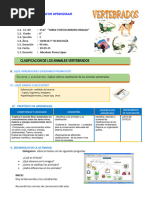 Sesión-CyT-Clasificacion de Los Animales Vertebrados